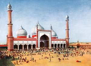 The Jumma Musjid, Delhi, India, tidlig på 1900-tallet av Unbekannt