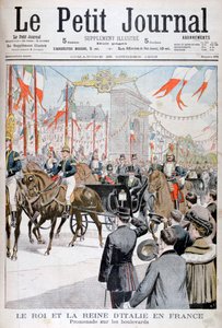 Kongen og dronningen av Italia i Frankrike, 1903 av Unbekannt