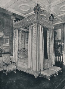 Kings Bedroom på Knole. Sengeplass laget for James I, 1928 av Unbekannt