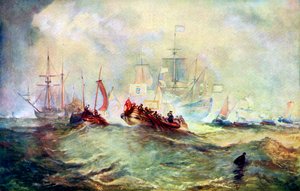 Landingen til Vilhelm av Orange ved Torbay, 1688, c1920 av Unbekannt
