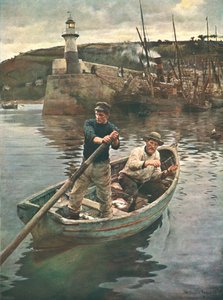 Fyret Newlyn, Cornwall, 1893, c1902. av Unbekannt