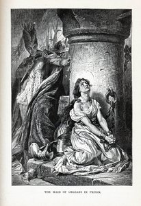 Hushjelpen av Orleans i fengsel, 1882 av Unbekannt