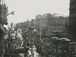 Mardi Gras-paraden i Canal Street, New Orleans, USA, 1895. av Unbekannt
