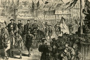 Die Hochzeitsprozession von Anne Boleyn, 1533, 1890 von Unbekannt