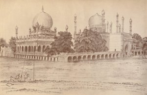 Mausoleet til Ibrahim Shah, kongen av Bijapur, i Bijapur, 1821, 1936. av Unbekannt