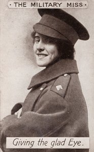 The Military Miss - Giving the glad Eye., c1914 av Unbekannt