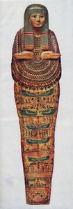 Mummisaken til en prestinne av Ammon-Ra fra 1600 f.Kr., c1935 av Unbekannt