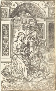Fødselen, ca. 1500. av Unbekannt