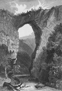 The Natural Bridge, Virginia, 1883 av Unbekannt