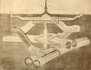 The New Piccadilly Circus T-banestasjon, 1930. av Unbekannt