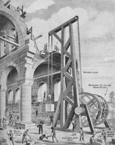 Normannerne bygger en katedral, c1934 av Unbekannt