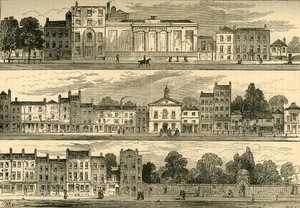 Nordsiden av Knightsbridge i 1820, fra Cannon Brewery til Hyde Park Corner, c1876. av Unbekannt