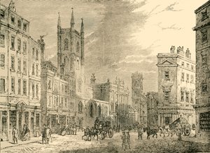 The Old Bank of England, Ser fra Mansion House, 1890. av Unbekannt