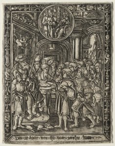 Den gamle kongen på hans trone, ca. 1520. av Unbekannt