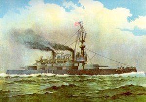 Oregons løp for Cuba, 1898 av Unbekannt