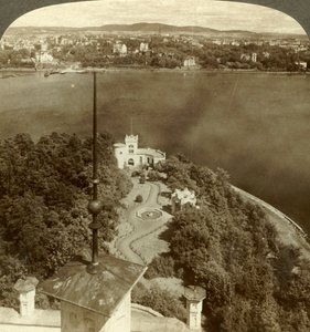 Oscarshal Royal Gardens og Christiania, fra Chateau, Norge, c1905. av Unbekannt