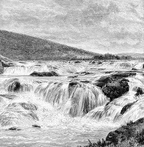 Paikari-fossen i Nilgiris, India, 1895 av Unbekannt