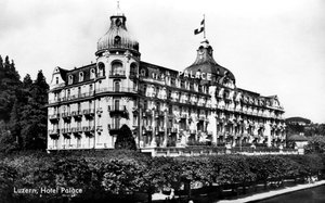 The Palace Hotel, Lucerne, Sveits, tidlig på 1900-tallet av Unbekannt