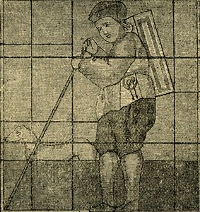 The Pedlar and his Dog, tidligere i Lambeth Church, c1878. av Unbekannt