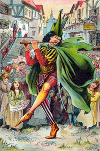 Pied Piper fører bort barna til Hameln, c1899 av Unbekannt