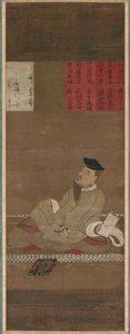 Te Poet t Kakinomoto no Hitomaro, ca. 1300-1350. av Unbekannt