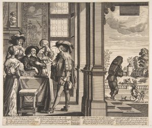Den fortapte sønn forlater hjemmet, ca. 1636. av Unbekannt