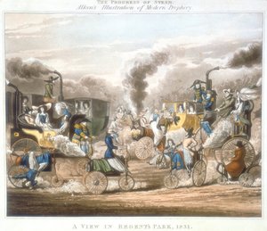 Fremgangen til Steam. A View in Regents Park, 1831, 1828 av Unbekannt