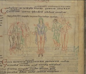 The Psychomachia av Prudentius, 1000-tallet av Unbekannt