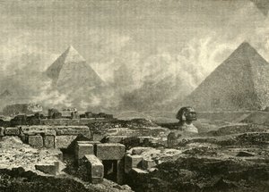 Pyramidene og sfinxen, 1890. av Unbekannt