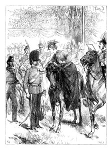 Dronningen distribuerte Victoria Crosses i Hyde Park, London, c1850-tallet, c1888 av Unbekannt