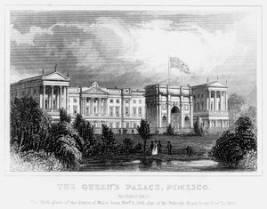 Queens Palace, Pimlico, London, ca 1840-tallet av Unbekannt
