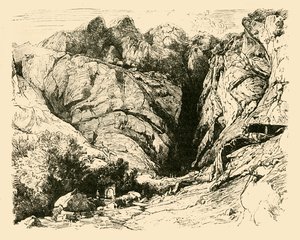 The Ravine at Delphi Scene of the Repulse of the Galles., 1890. av Unbekannt