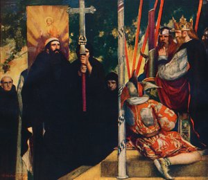 Mottakelsen av Saint Augustine av Ethelbert, 1912 av Unbekannt