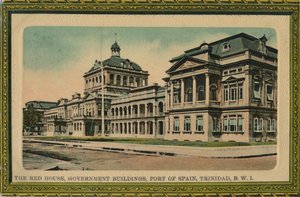 Det røde huset, regjeringsbygninger, Port of Spain, Trinidad, B.W.I., tidlig på 1900-tallet. av Unbekannt