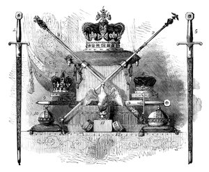 The Regalia of England, c1820 c1895 av Unbekannt