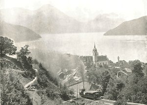 Rigi-jernbanen, Vitznau, Sveits, 1895. av Unbekannt