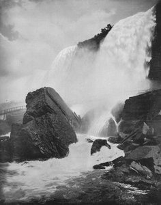 The Rocks Beneath the American Fall, 1800-tallet av Unbekannt