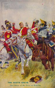 The Royal Scots Greys. The Charge of the Greys at Waterloo, 1815, 1939 av Unbekannt