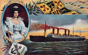 SS kronprinsesse Cecilie, c1910. av Unbekannt