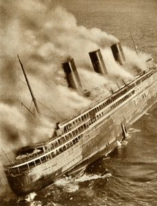 SS LAtlantique i brann, 1933, 1935. av Unbekannt