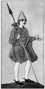 Den saksiske mantelen, viser festemetode, 1910 av Unbekannt