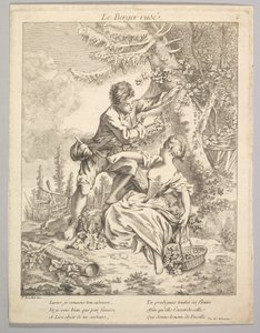 The Sly Shepherd, 1700-tallet. av Unbekannt