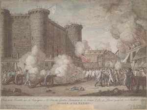 Stormingen av Bastillen 14. juli 1789, 1789 av Unbekannt