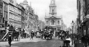 The Strand slik den var i dagene med Hansom-drosjer og høye hatter, London, 1935 av Unbekannt