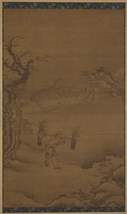 Den ivrige vedhoggeren Zhu Maichen, 1500-tallet. av Unbekannt