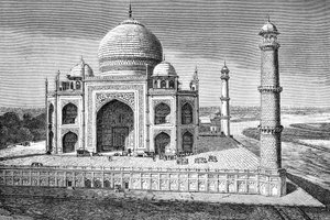 Taj Mahal, Agra, India, 1895 av Unbekannt