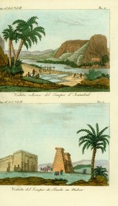 Ramses II-tempelet i Abu Simbel (Isambul), Nubia og Thoth-tempelet i Dakka, Nubia av Unbekannt
