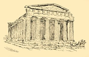 Templet til den greske kolonien ved Agrigentum på Sicilia, c1930. av Unbekannt