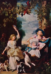 De tre yngste døtrene til George III, 1785, 1937 av Unbekannt