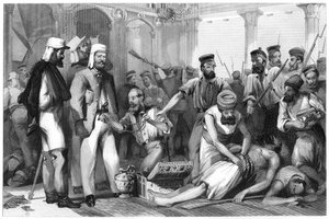 Times-korrespondenten ser på plyndringen av Kaiser Bagh, 1858, c1860 av Unbekannt